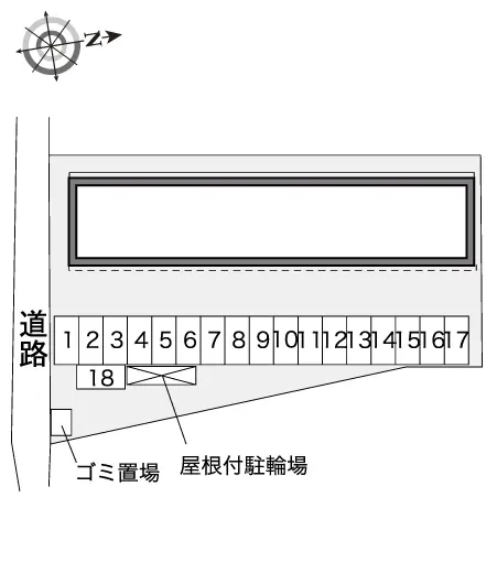 ★手数料０円★北九州市小倉北区下富野２丁目　月極駐車場（LP）